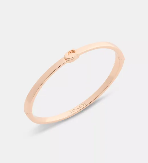 Thin Signature Hinged Bangle